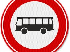 Semn din aluminiu de circulatie inchis pentru autobuz